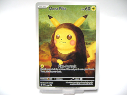 Mona Pika (Pikachu) Custom Pokemon Card - Mona Lisa Van Gogh - Image 1