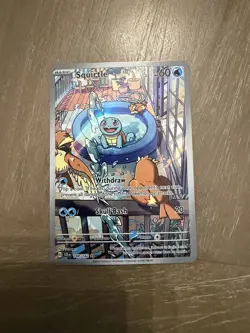 Squirtle 148/142 Stellar Crown Illustration Rare Pokemon card - Image 1