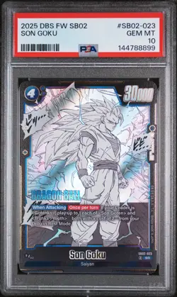 2025 DRAGON BALL SUPER CARD GAME FUSION WORLD MANGA BOOSTER 02 SON GOKU PSA 10 - Image 1