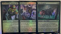 MTG Teenage Mutant Ninja Turtles Lot Of 3 Green Mana Foils TMNT Pack Fresh - Image 1
