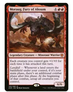 1x MTG Moraug, Fury of Akoum - Zendikar Rising Mythic! NM Mint - Image 1