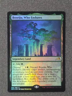 MTG Magic the Gathering FOIL Boseiju, Who Endures NEO 266/302 English LP - Image 1