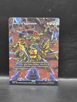 MTG Waves of Aggression Borderless PZA 0013 Teenage Mutant Ninja Turtles - Image 1