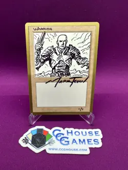 MTG Custom Artist Drawn Signed 1/1 Warrior Token Mark Tedin Magic 30*CCGHouse RB - Image 1