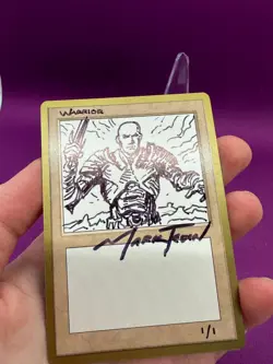 MTG Custom Artist Drawn Signed 1/1 Warrior Token Mark Tedin Magic 30*CCGHouse RB - Image 4