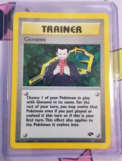 Giovanni Holo Unlimited NM 18/132 Gym Challenge Pokemon - Image 1