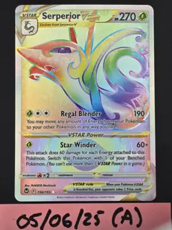 Serperior VSTAR (Secret) 196/195 Swsh12: Pokemon Silver Tempest Holo - Image 1