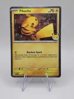 Pikachu 051/162 Cosmos Holo Pokemon Day 2026 Stamped Promo NM Condition - Image 1