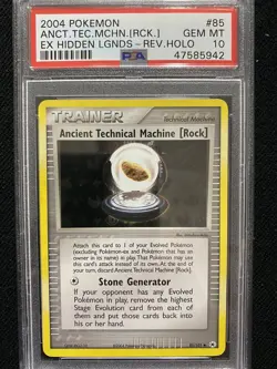 EX Hidden Legends Ancient Technical Machine Rock Reverse Holo 85/101 PSA 10 - Image 1