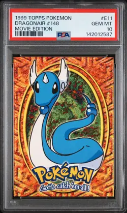 1999 TOPPS POKEMON THE MOVIE EDITION #E11 DRAGONAIR #148 PSA 10 - Image 1