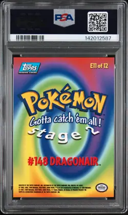 1999 TOPPS POKEMON THE MOVIE EDITION #E11 DRAGONAIR #148 PSA 10 - Image 2