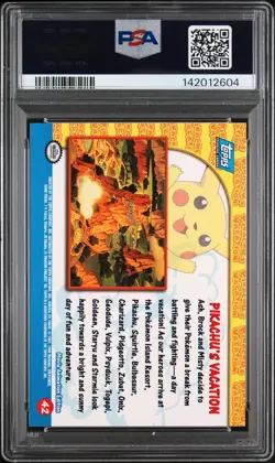 1999 TOPPS POKEMON THE MOVIE EDT PIKACHU'S VACATION #42 MOVIE EDITION PSA 10 - Image 2
