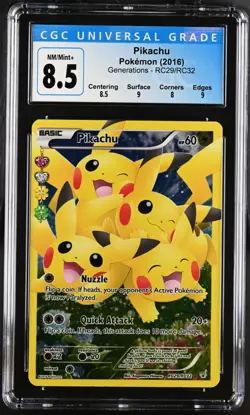 Pokemon 2016 Pikachu RC-Holo Generations #RC29 CGC 8.5 - Image 1