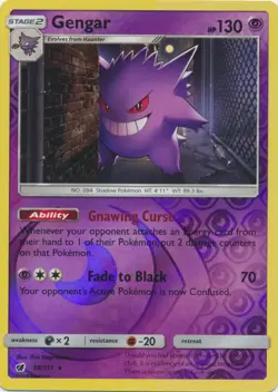 1x Gengar - 38/111 - Holo Rare - Reverse Holo Lightly Played Pokemon SM04 - Crim - Image 1