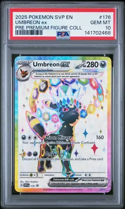 2025 POKEMON SVP PROMO PREMIUM FIGURE COLLECTION #176 UMBREON EX PSA 10 - Image 1