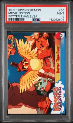 1999 TOPPS POKEMON THE MOVIE EDITION BETTER THAN EVER #56 MOVIE EDITION PSA 9 - Image 1