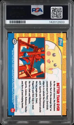 1999 TOPPS POKEMON THE MOVIE EDITION BETTER THAN EVER #56 MOVIE EDITION PSA 9 - Image 2