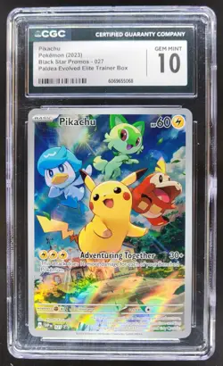 2023-25 Pokemon SV Black Star Promos - SVP EN Pikachu #027 CGC 10 JB17 - Image 1