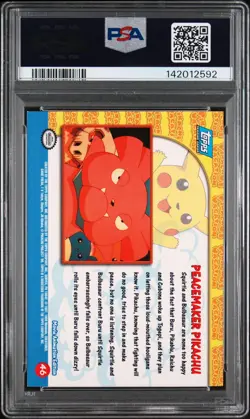 1999 TOPPS POKEMON THE MOVIE EDT PEACEMAKER PIKACHU #46 MOVIE EDITION PSA 9 - Image 2