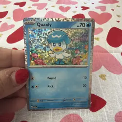 Quaxly 3/15 McDonalds Promo Confetti Holo Scarlet Violet 2023 Pokemon TCG NM - Image 2