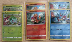 POKEMON GO Bulbasaur Charmander Squirtle Promo Set SWSH231 SWSH232 SWSH233 - Image 1