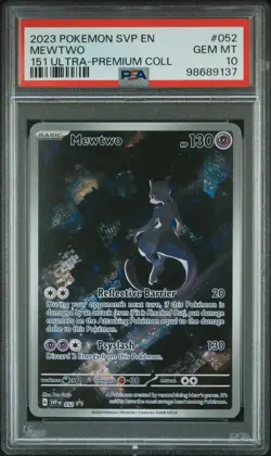 2023 POKEMON SVP EN-SV PROMO 151 ULTRA-PREMIUM COLLECTION #052 MEWTWO PSA 10 - Image 1