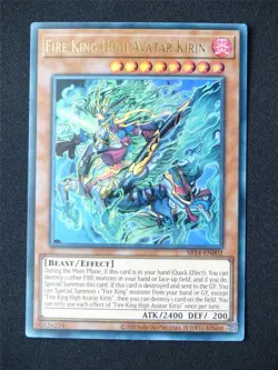 Fire King High avatar Kirin SR14 Ultra Rare - 1st ed Yugioh Card #92P - Image 1