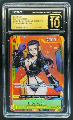 2026 One Piece Starter Deck Egghead Nico Robin Common Borderless #ST29009 CGC 10 - Image 1