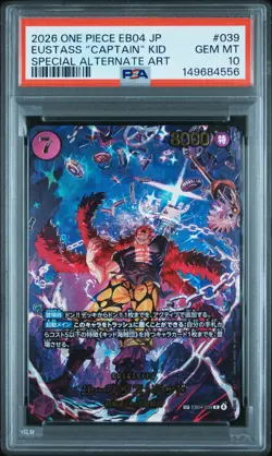 2026 ONE PIECE EB04 JPN SPECIAL ALTERNATE ART #039 EUSTASS "CAPTAIN" KID PSA 10 - Image 1