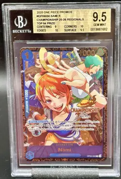 One Piece Regional Championship 25-26 Top 64 Prize ENG Nami BGS 9.5 - Image 1