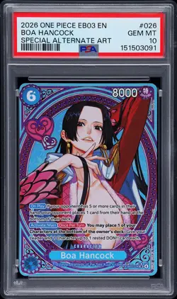 2026 ONE PIECE EB03-ONE PIECE HEROINES EDITION SPECIAL AA BOA HANCOCK PSA 10 - Image 1
