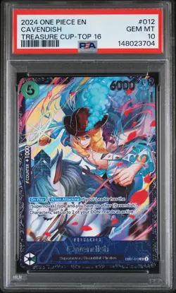 ONE PIECE 2024 CAVENDISH TREASURE CUP-TOP 16 PROMOS #012 PSA 10 - Image 1
