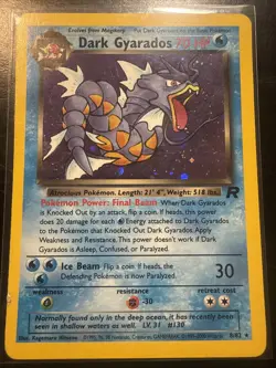 Pokemon TCG Dark Gyarados Holo Rare Card 8/82 Team Rocket - Image 1