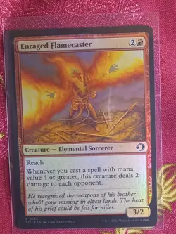 FOIL Enraged Flamecaster Lorwyn Eclipsed Magic The Gathering MTG Card red - Image 1
