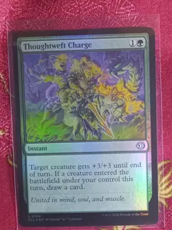 FOIL Thoughtweft Charge Lorwyn Eclipsed Magic The Gathering MTG Card green spell - Image 1