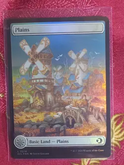 FOIL Full Art Land Plains Mana 0274 Lorwyn Eclipsed Magic The Gathering MTG Card - Image 1