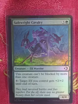 FOIL Safewright Cavalry Lorwyn Eclipsed Magic The Gathering MTG Card green elf - Image 1