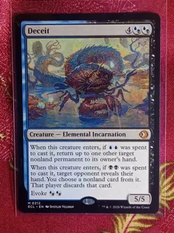 Deceit Lorwyn Eclipsed Magic The Gathering MTG Card Blue Black Rare Elemental - Image 1