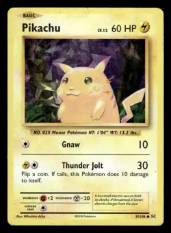 Pikachu 35/108 Cracked Ice Holo Rare XY Evolutions Pokemon Card - 2 - Image 1