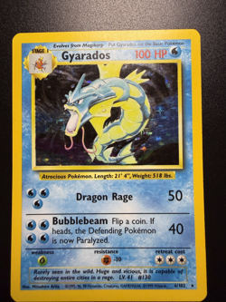 Pokemon Cards: Base Set Rare Holo: Gyarados 6/102 - Image 1