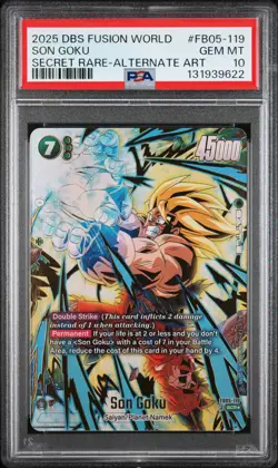 2025 DRAGON BALL SUPER CARD GAME FUSION WORLD NEW ADVENTURE SON GOKU PSA 10 - Image 1