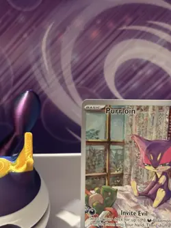 English Pokemon TCG Purrloin 136/086 White Flare Set RARE Card IR UK seller - Image 4