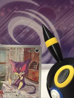 English Pokemon TCG Purrloin 136/086 White Flare Set RARE Card IR UK seller - Image 5