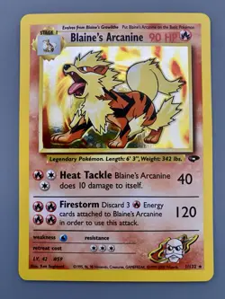Blaine’s Arcanine 1/132 Gym Challenge Holo Rare Vintage Pokemon Card - Image 1