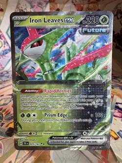 Pokemon 2024 - Temporal Forces - Iron Leaves ex 025/162 Double Rare Holo Card - Image 1