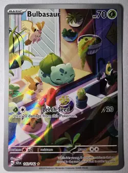 Pokemon TCG: Bulbasaur 143/142 - SV: Stellar Crown - Illustration Rare NM - Image 1
