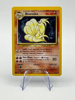 Pokemon TCG Ninetales Base Set Holo Unlimited Rare Card 12/102 - Image 1