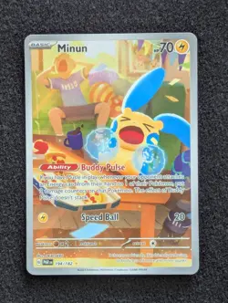 Minun 194/182 Paradox Rift Illustration Rare Holo Pokemon TCG NM - Image 1