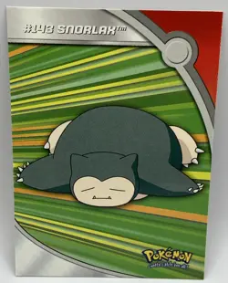 Pokemon Snorlax #143 HV14 Topps Blue Logo TV Animation Edition 2000 - Image 1