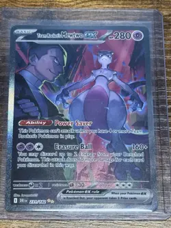 Pokemon TCG Team Rockets Mewtwo EX Special Illustration Destined Rivals NM - Image 2